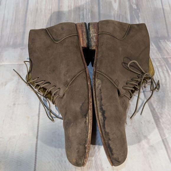 Nisolo Men's Khaki Green Suede Lace Up Everyday Chukka Boot Size 9.5 - Picture 7 of 9